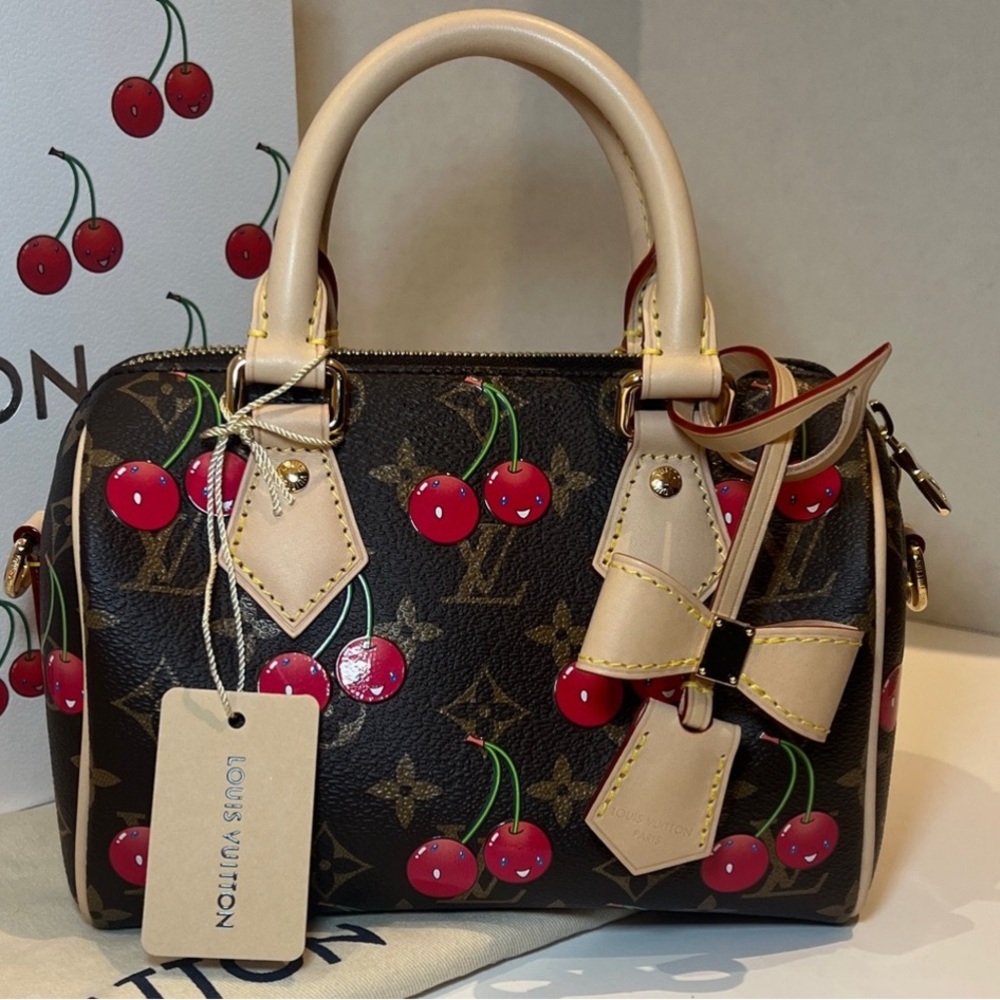 Louis Vuitton NEW Cherry Motif Cerise Speedy  LIMITED EDITION Sold Out Globally
